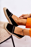 Klasický sklz -v ženských espadrilles čierne Cersei