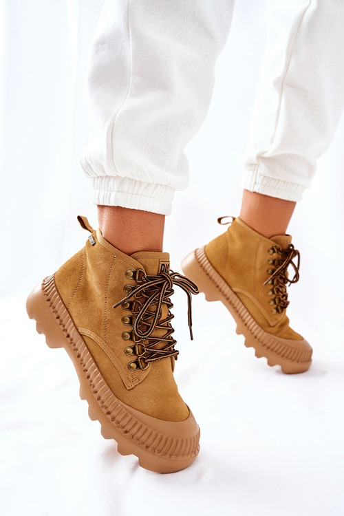 Kožené Turistické Boty Big Star II274366 Camel