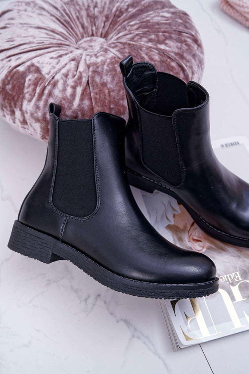 Dámske topánky Black Chelsea Boots 8BT35-1489