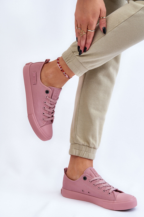 Dámska klasická nízka veľká hviezda LL274027 Ružové tenisky