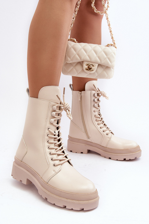 Dámské pracovní boty z ekokože světle béžové Irande