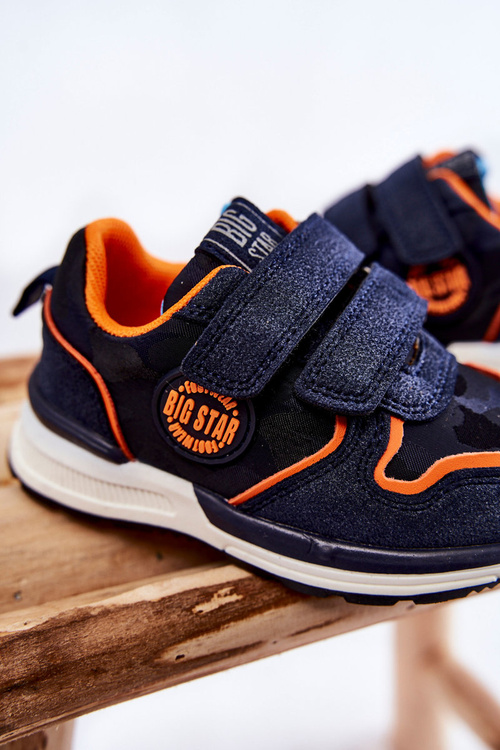 Detské športové topánky pamäť pamäťový penový systém Big Star KK374183 NAVY BLUE