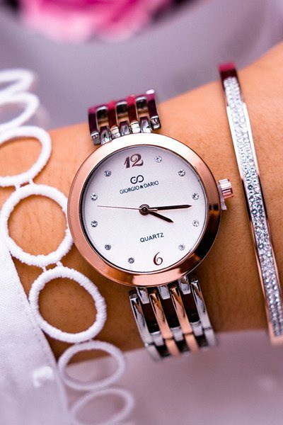 Dámske hodinky Giorgio a Dario Silver Miedziany Fargin