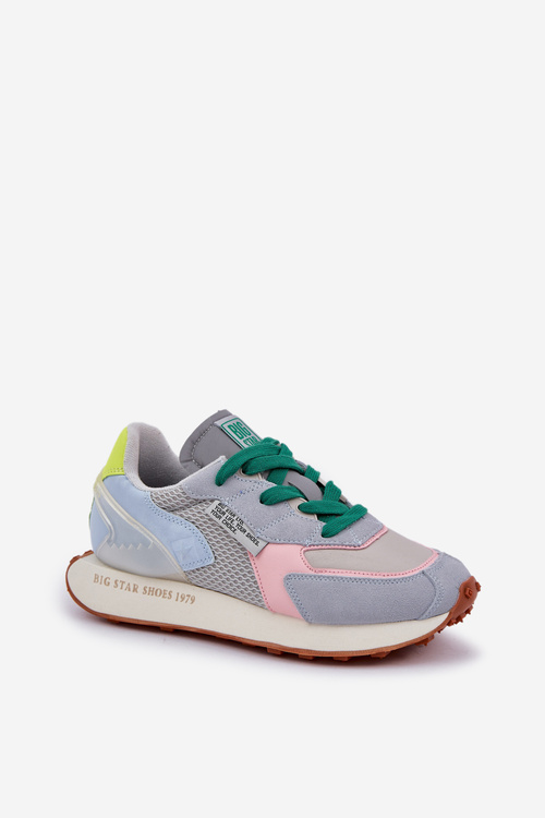 Dámské tenisky na platformě Memory Foam System Big Star NN274682 Modré