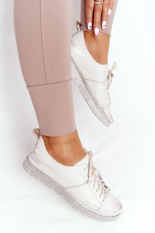 Women's Polobotky Kožené Maciejka 05054-25 Zlaté