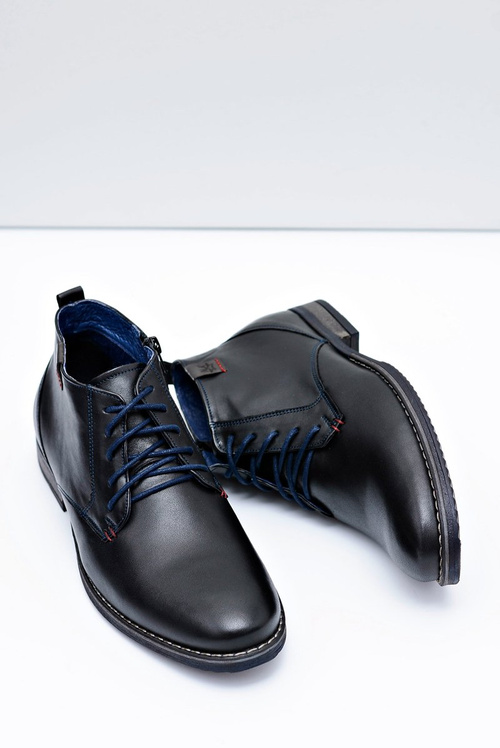 Pánské kožené černé boty Nikopol 672