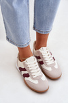 Klasické Dámske Sneakers Z Eko Kože Béžovo-Bordové Maretina