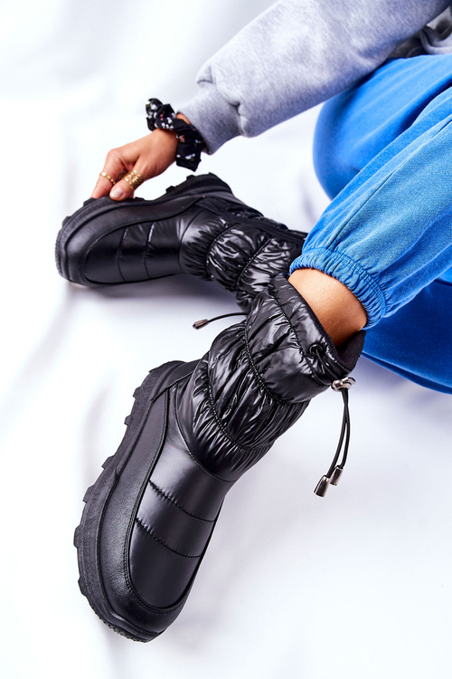 Ženské izolované snehové topánky pre čierny zips Starbone