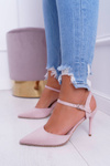 Dámske vysoké podpätky v ružových ružových trendoch