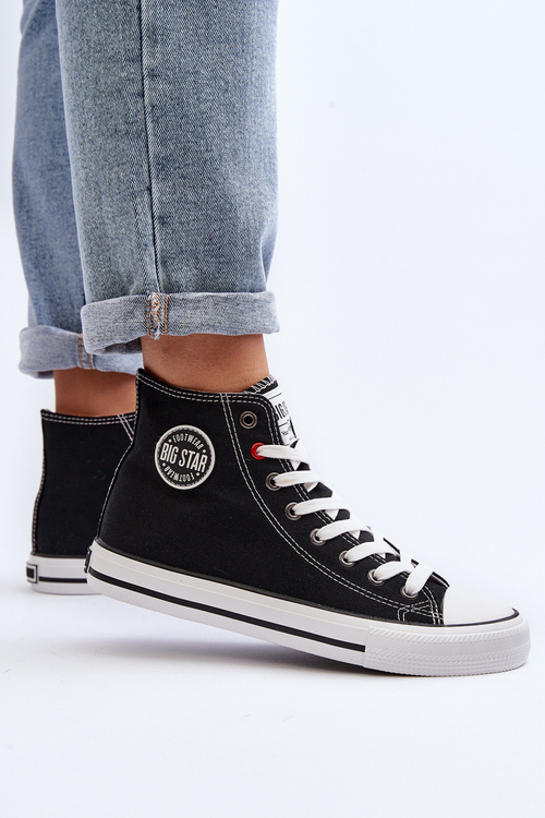 Dámské klasické vysoké tenisky Big Star T274027 Černé