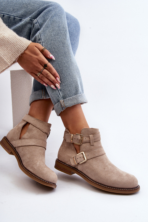 Dámské boty na ploché podrážce s pásky černé Melviana