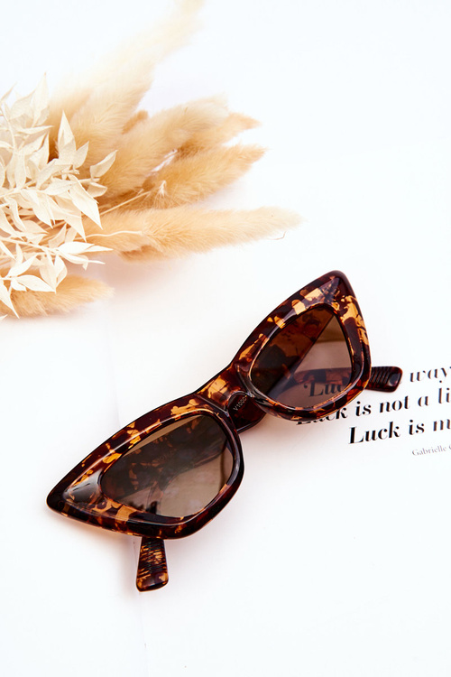 Dámské sluneční brýle Cat's Eye V100045 Hněde