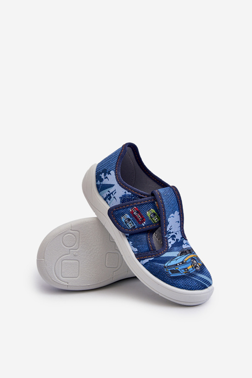 Dětské pantofle na suchý zip Befado 911X022 Modré