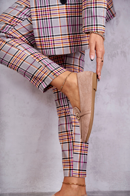 semišové klasické mokasíny Tmavě béžové Roddie