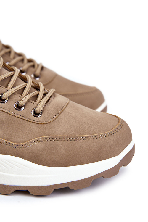 Pánské zateplená trekingová obuv Trappers béžove Otto