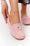 Dámsky semišový Moccasins S. Barski Pink