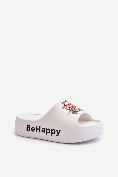 Lehké Dámské Sandály na Hrubé Podrážce s Plyšovým Bílým Serefina