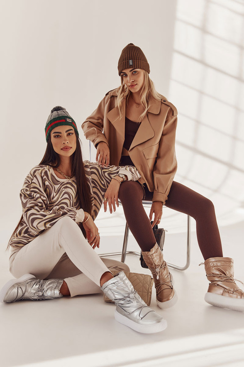 Ženské izolované snehové topánky Veľká hviezda KK274194 Beige