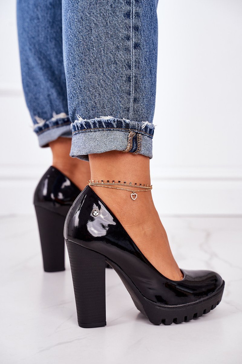 Lodičky Na Podpatku Maciejka 02629-05 Lakované černé