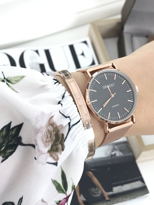 Dámské Hodinky Ernest Lena Pink Gold