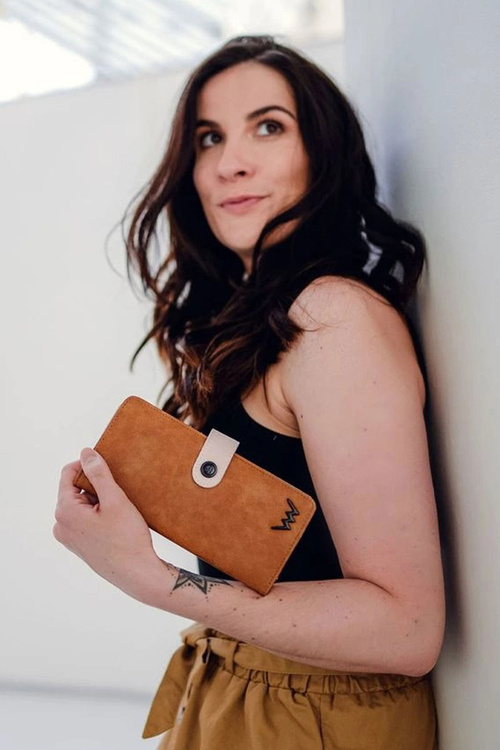 Dámska kožená peňaženka pre Brown-Beige Florience