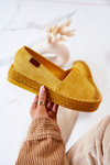 Suede Espadrilles vložený žltý lesley