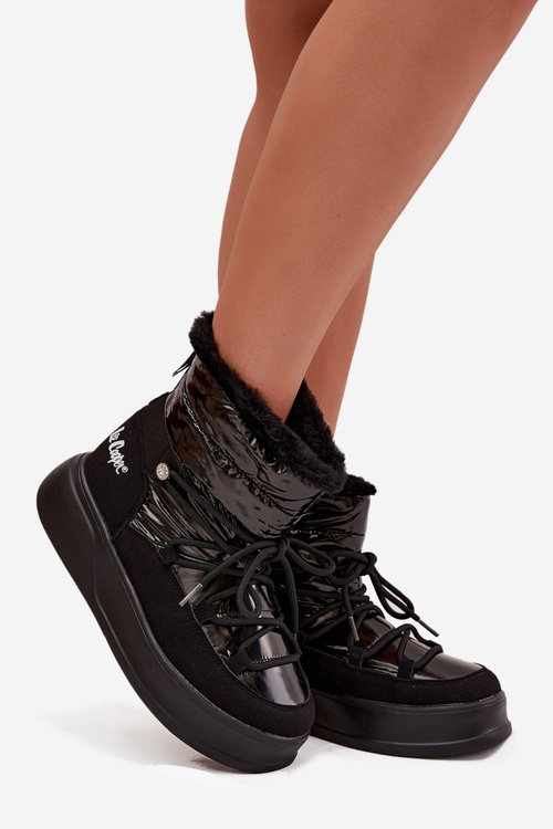 Dámské zimní boty na platformě Lee Cooper LCJ 25 03 3814 Černé