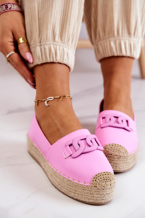 Klasické Espadrilky Na Platformě růžove Julianne