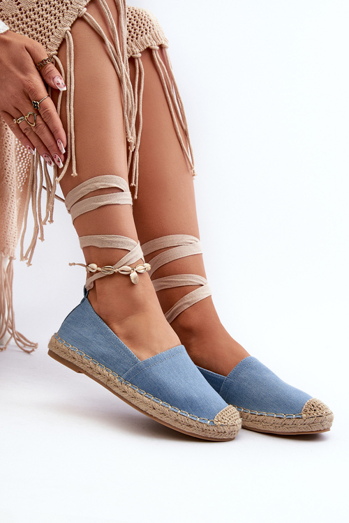 Šněrovací eko kožené espadrilky zlaté Ismanne