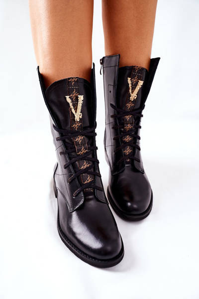 Dámske kožené topánky Nicole Black 2581/001