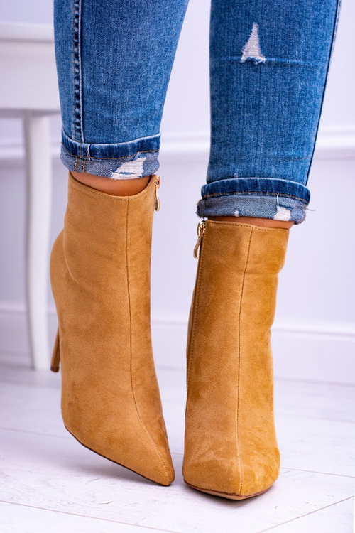 Lu Boo Camel semišové boty na čepici Veneci