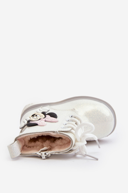 Detské topánky izolované Minnie White Tarmi Mouse