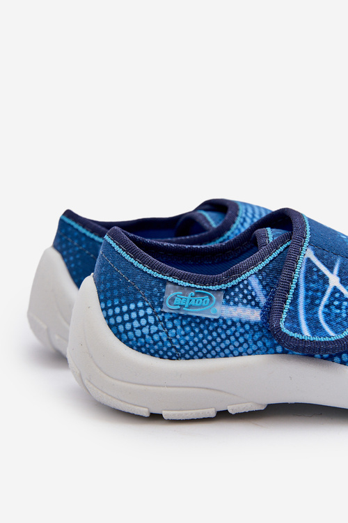 Dětské pantofle Na suchý zip Befado 974X312 modré