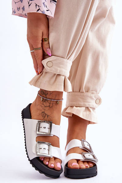 Dámské pantofle Smooth ZAXY HH285159 Bílé