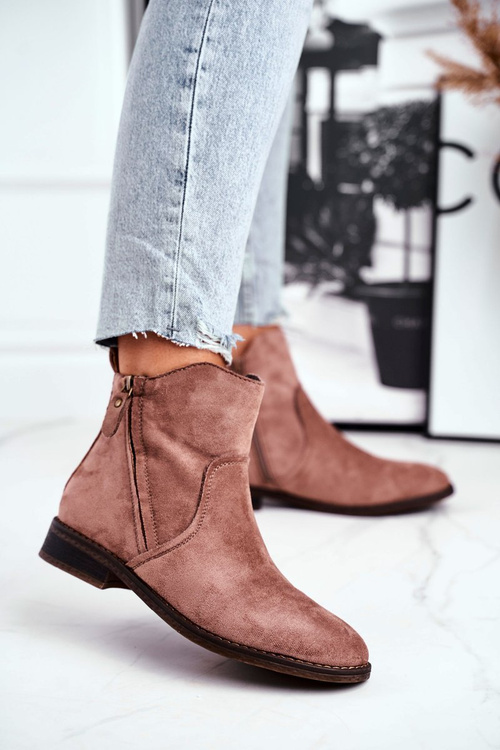 Dámske topánky ploché kovbojské topánky Khaki Gammers