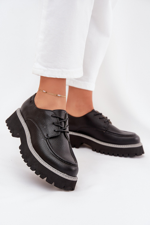 Dámske Mokasíny So Šnurovaním Big Star NN274052 Čierne