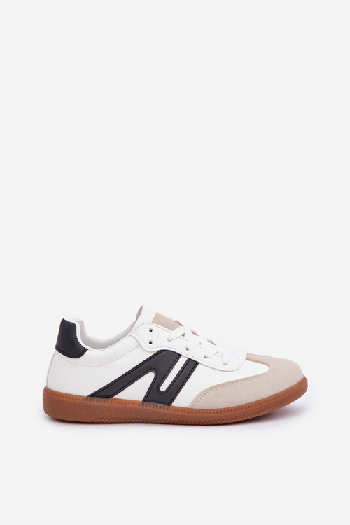 Nízké Dámské Tenisky Z Eko Kůže Bílá-Černá Navidemi