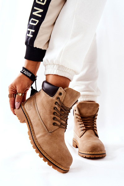 Dámské Oteplovačky Trappers Béžové Crush