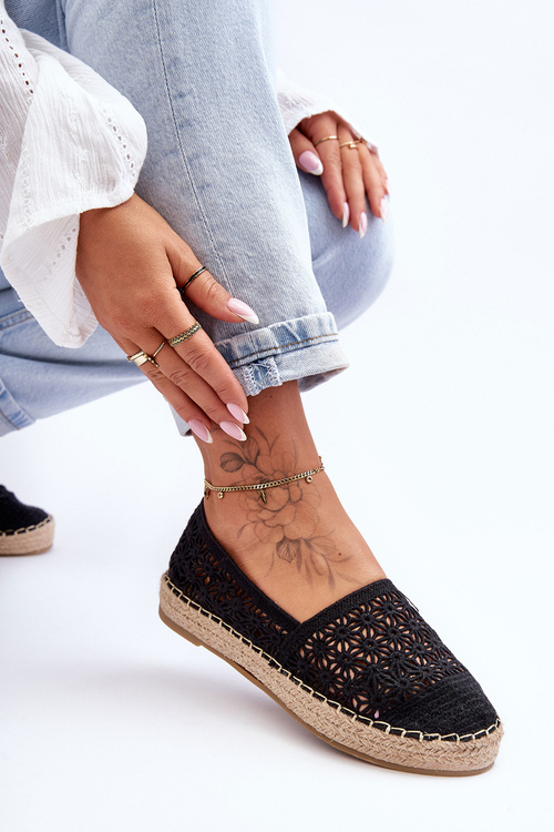 Dámska milenec Espadrilles Black One