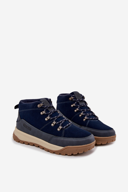 Semišové Pánské Trekingové Boty Big Star SS174264 Tmavě Modré