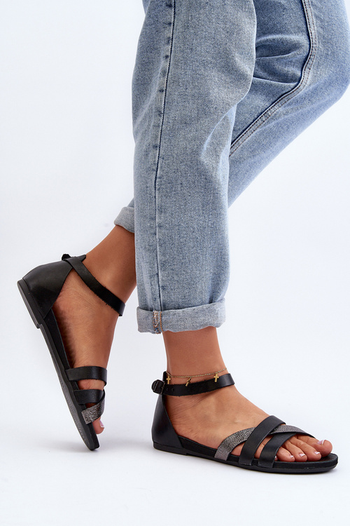 Zazoo 40185 Pohodlné Kožené Nazouváky Černé