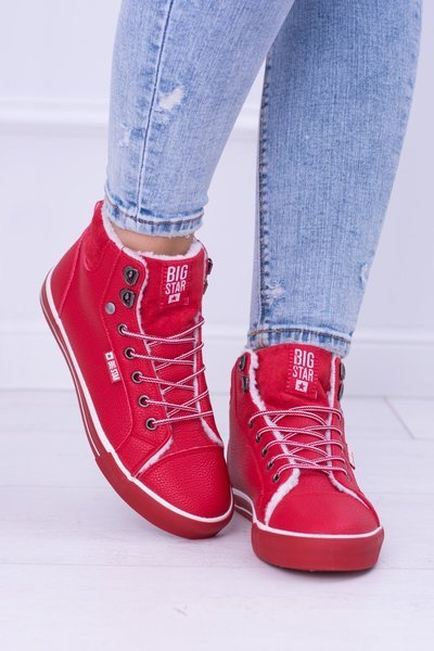 Big Star Izolované červené dámske tenisky BB274003
