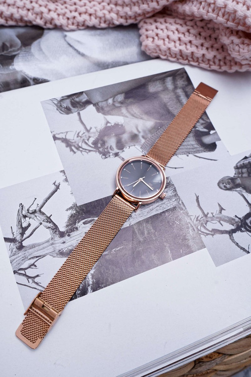 Dámske hodinky Giorgio a Dario Mesh Pink Gold Black Shield Oreno