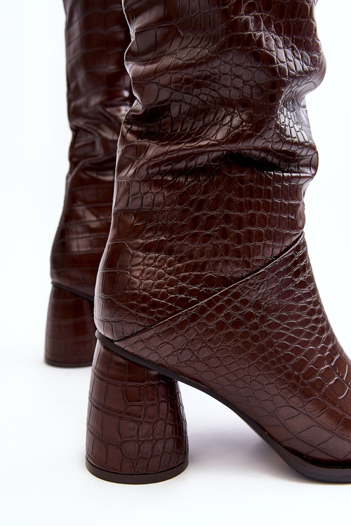 Dámske kolenné topánky na stĺp