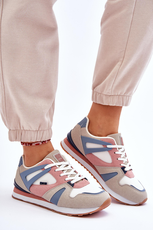 Pohodlné dámské tenisky Memory Foam Big Star LL274951 Modré