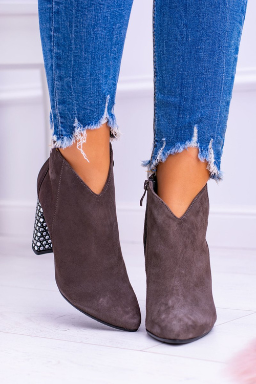 Elegantné semišové topánky na Post Laura Messi Khaki 1849