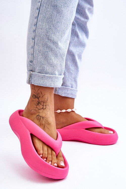 Dámske penové žabky ružové roux