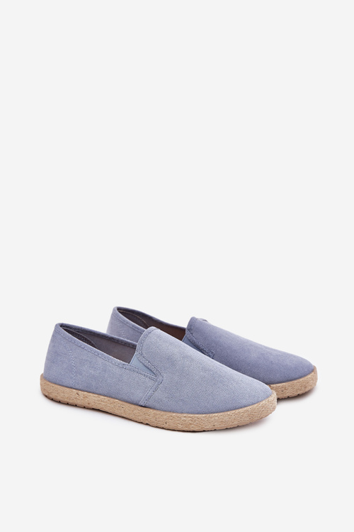 Pánské espadrilky z eko semiše modré Lunaria