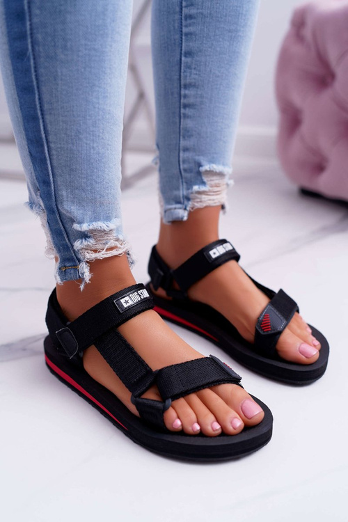 Dámske sandále pre veľkú hviezdu pre suchý zips DD274A282
