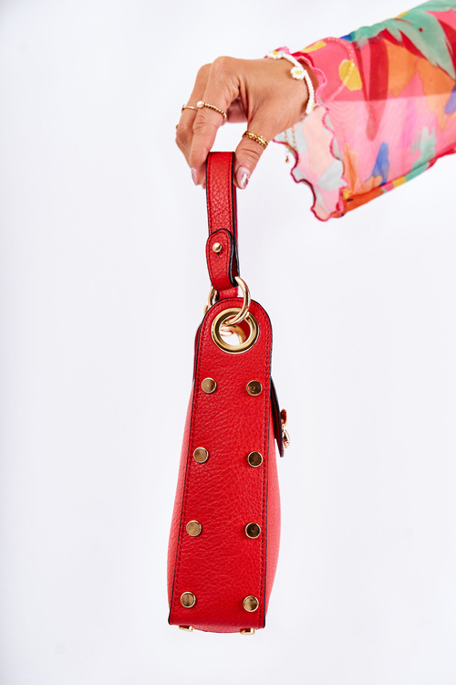 Malá dámska kabelka s dekoráciou červených Ellies